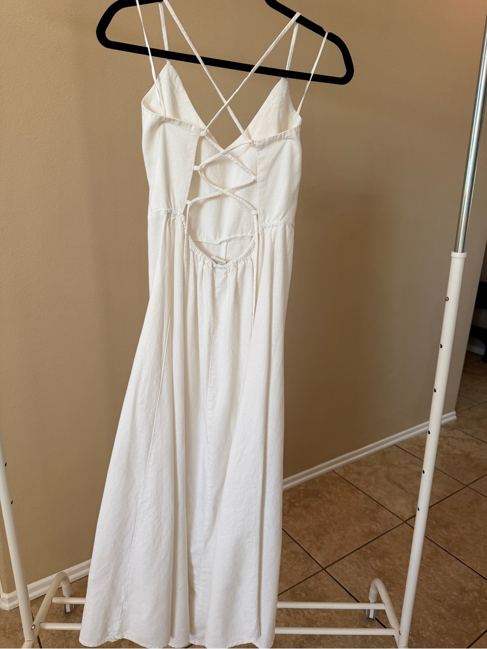 A New Day White Linen Blend Maxi Dress - NWOT - Picture 4 of 7
